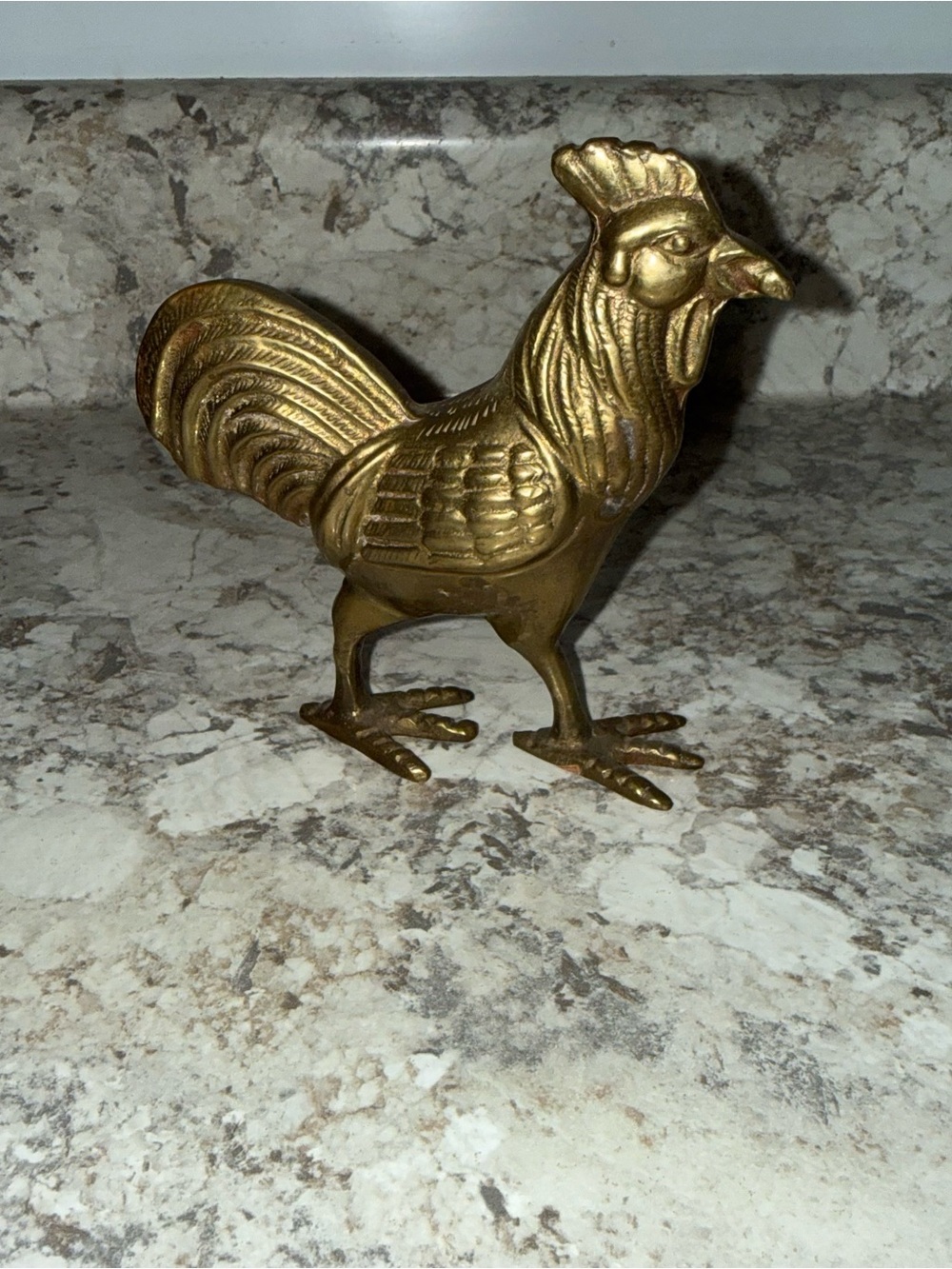 Vintage Brass Rooster Figurine